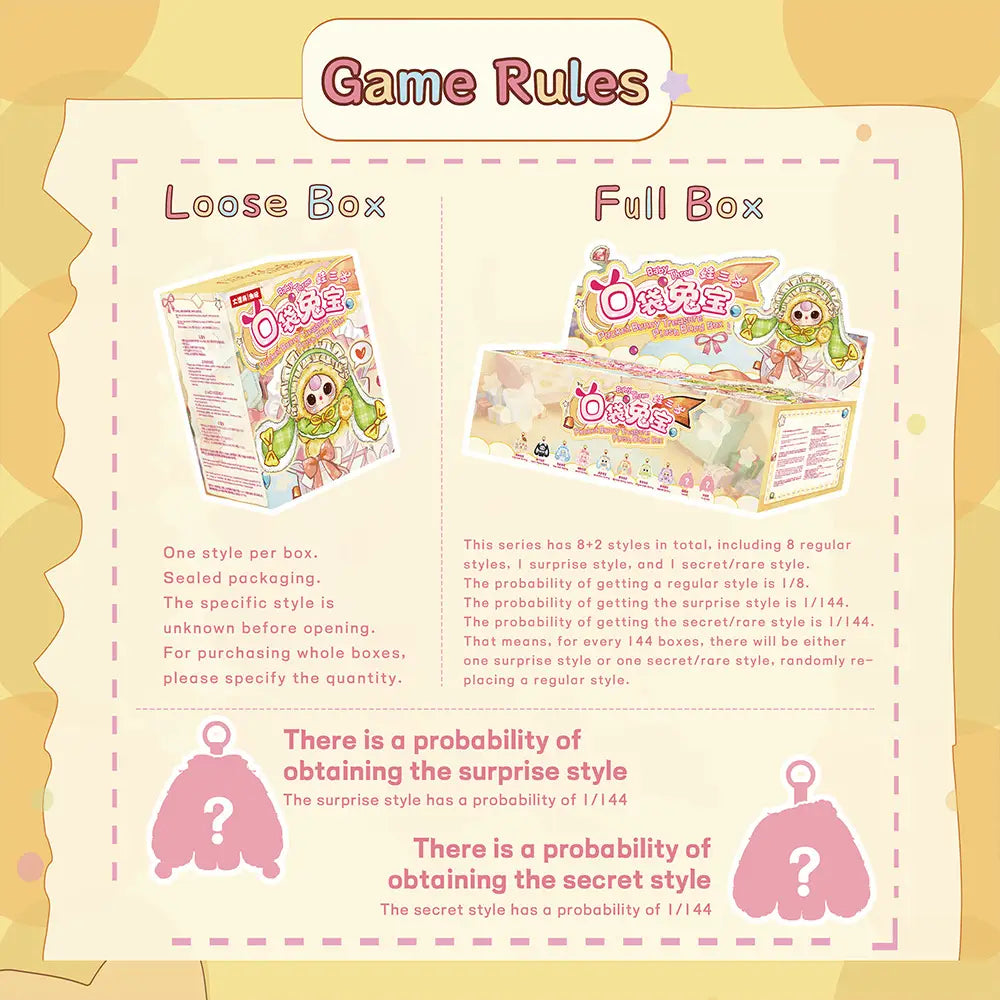 Baby Three - Pocket Bunny Treasure Plush Blind Box(Babythree Official)