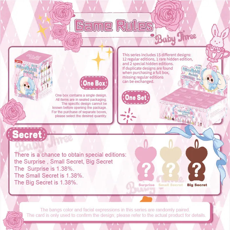 Baby Three - Alice Rabbit Town Plush Blind Box（Babythree Official）